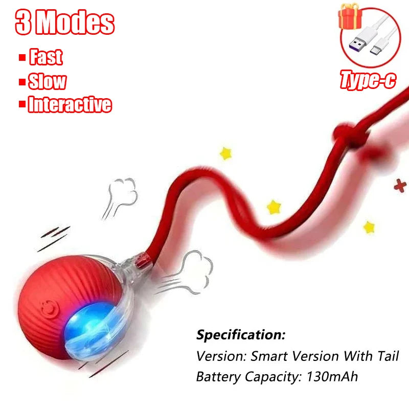 Cat Interactive Ball Toy Automatic Rolling Tail / Training Imitate Mouse