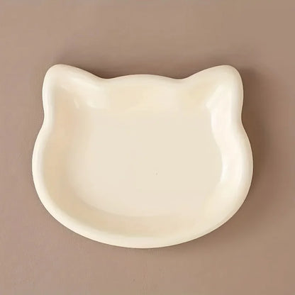 4-Color Pet Bowl Cat Food Dish Canned Snack Frozen Meal Plate for Dwarf Cats Premium Anti-Black-Nose Pet Dish Home Use Pet Bowl.