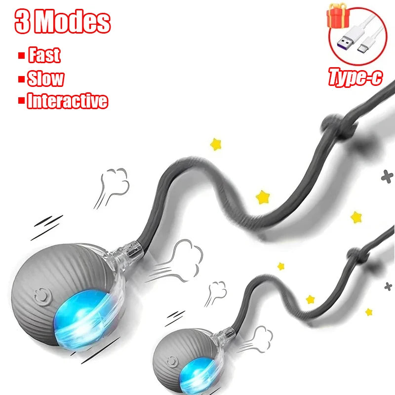 Cat Interactive Ball Toy Automatic Rolling Tail / Training Imitate Mouse