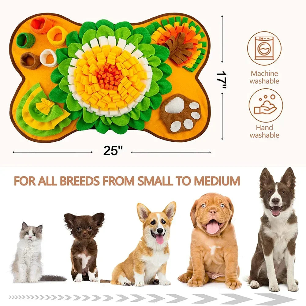 Large Snuffle Mat for Dogs Pet Interactive Training and Stress Relief Sniff  Feeding Mat Slow Feeder Dog Treat Mat Dog Toys