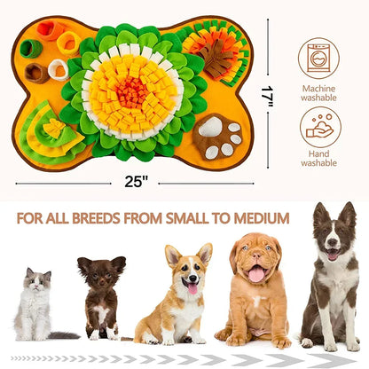 Large Snuffle Mat for Dogs Pet Interactive Training and Stress Relief Sniff  Feeding Mat Slow Feeder Dog Treat Mat Dog Toys