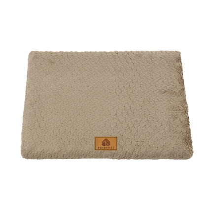 3D Foam Pet Bed With Removable Washable Faux Fur Cover Orthopedic Waterproof Dog Bed For Crate Anti-Slip Bottom Dog Bed