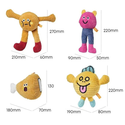 Durable Cute Squeaky Toy Interactive Self Play Funny Training Teething Puppy Chew Toy Pets Supplies