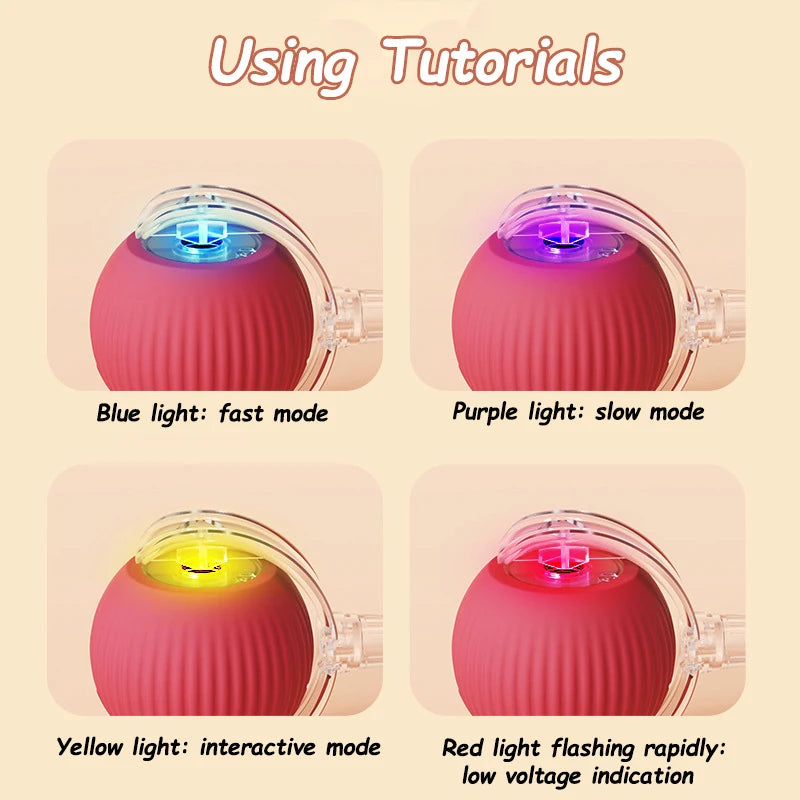 Cat Interactive Ball Toy Automatic Rolling Tail / Training Imitate Mouse