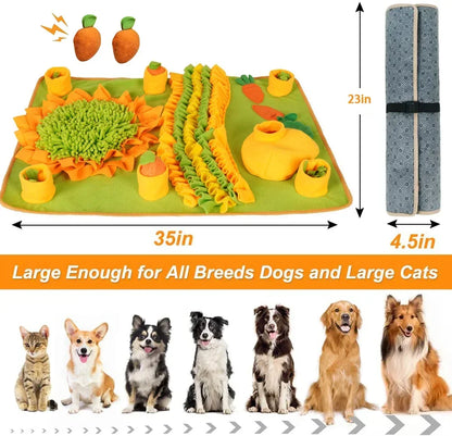Large Snuffle Mat for Dogs Pet Interactive Training and Stress Relief Sniff  Feeding Mat Slow Feeder Dog Treat Mat Dog Toys